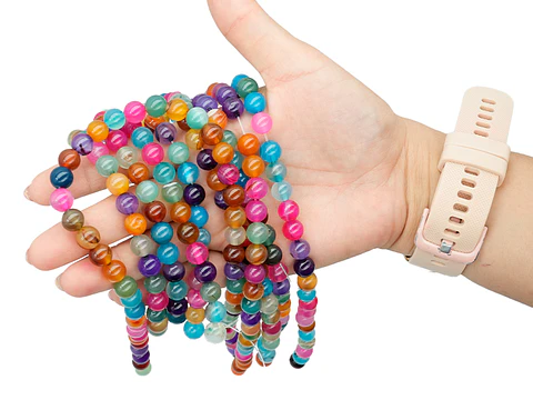 PIEDRA NATURAL LISA AGATA # 8MM MIX