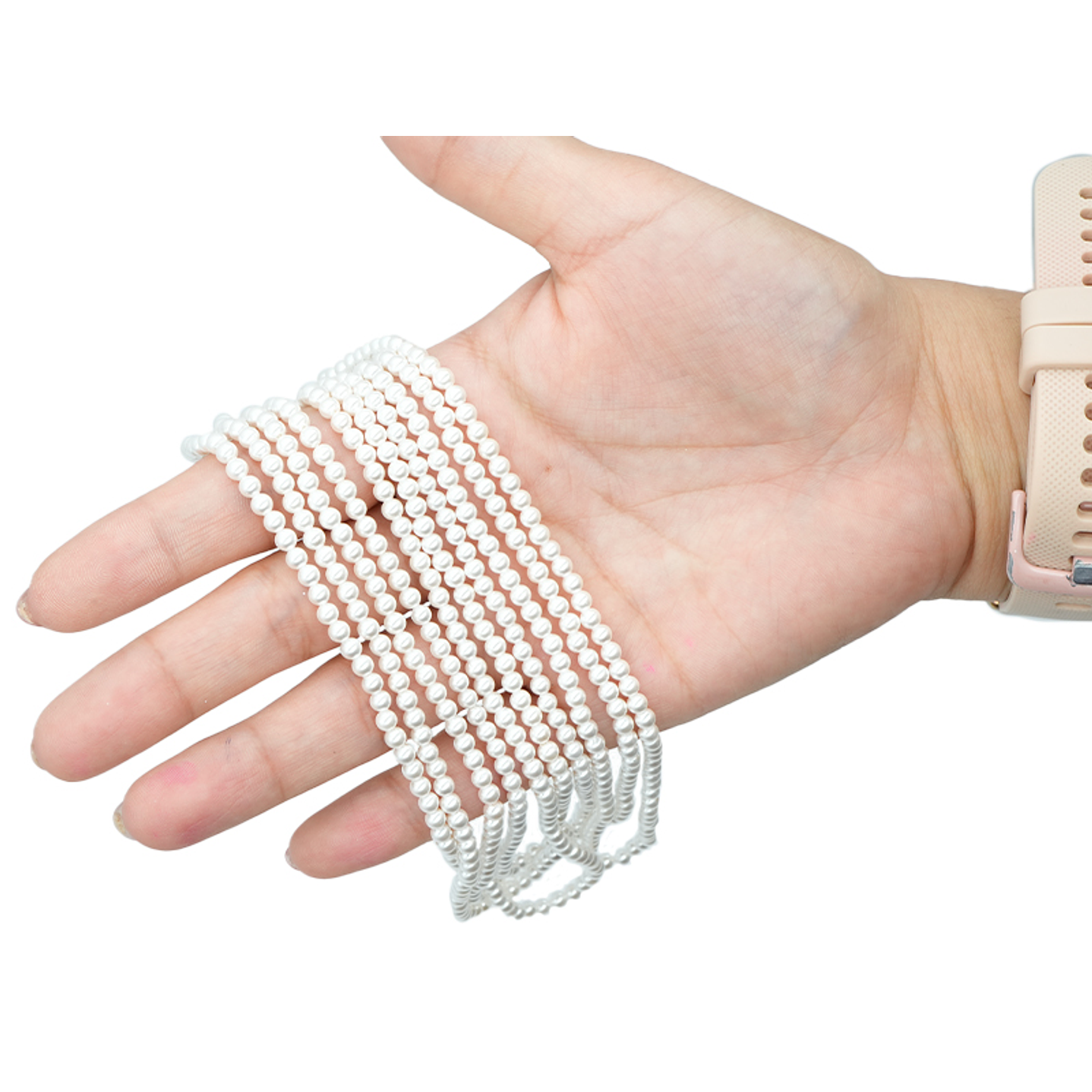 PERLA  CHELL # 3MM BLANCA  X 132 UND APROX  2