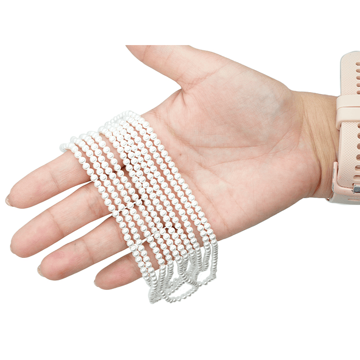 PERLA  CHELL # 3MM BLANCA  X 132 UND APROX  2