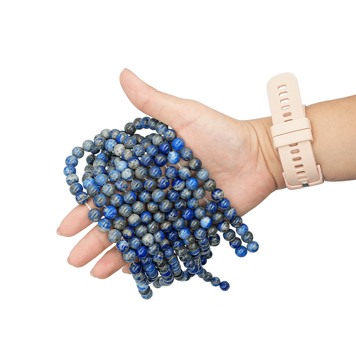 PIEDRA NATURAL LISA LAPIZ LASURI # 8MM 2