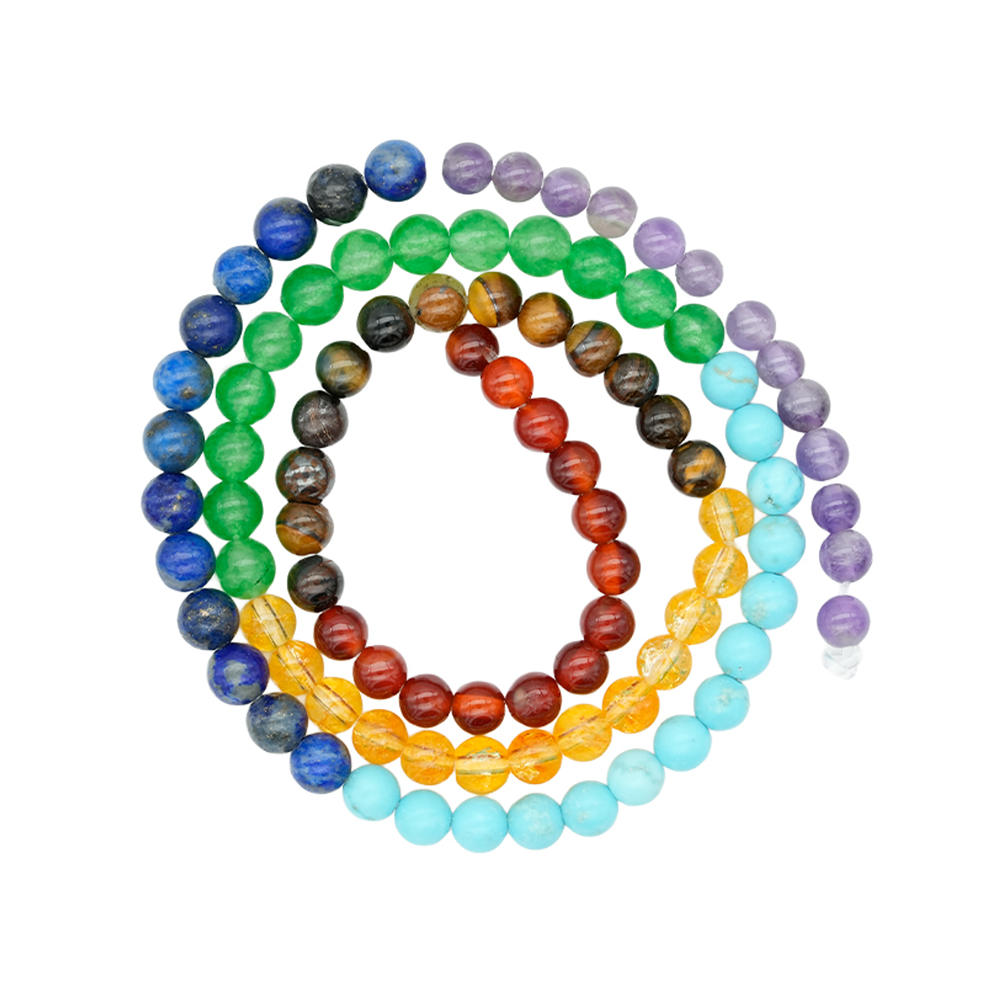 PIEDRA NATURAL LISA # 4MM 7 CHAKRAS # 1  1