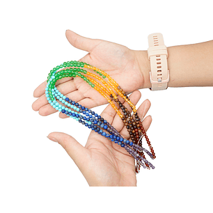 PIEDRA NATURAL LISA # 4MM 7 CHAKRAS # 1 