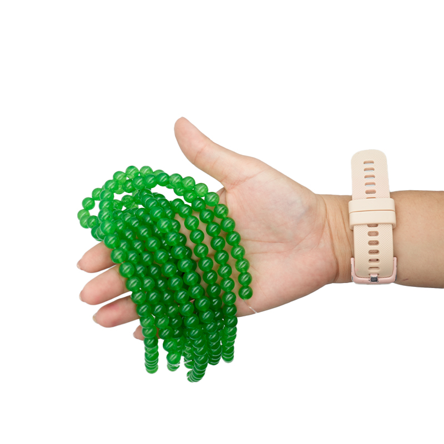 SARTA DE PIEDRA NATURAL LISA 8MM JADE 2