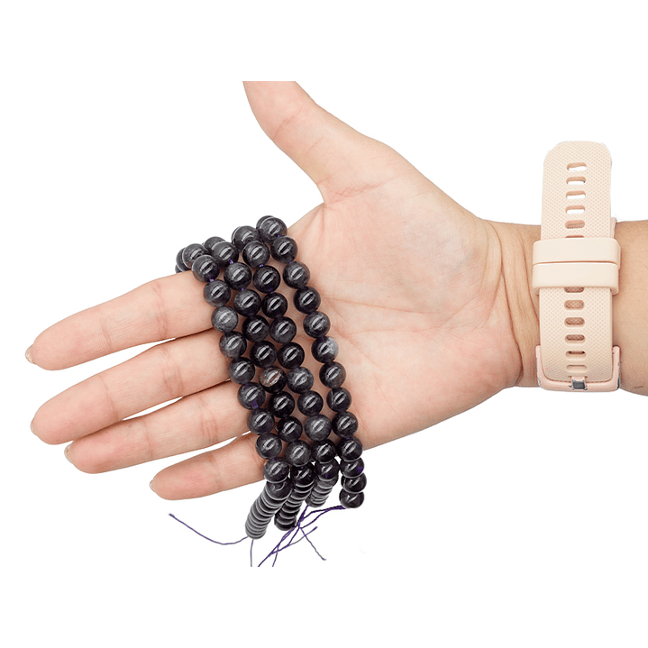 PIEDRA NATURAL LISA # 8MM AMATISTA 2