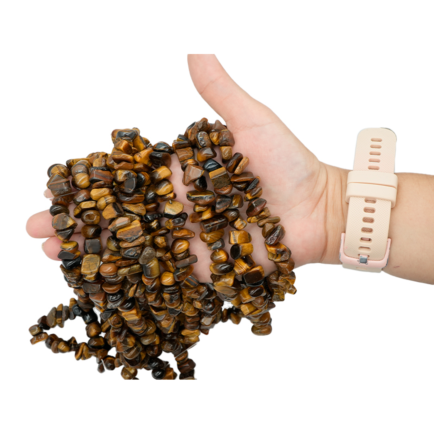 PIEDRA NATURAL GRANDE PICADA OJO DE TIGRE 8-12MM 2