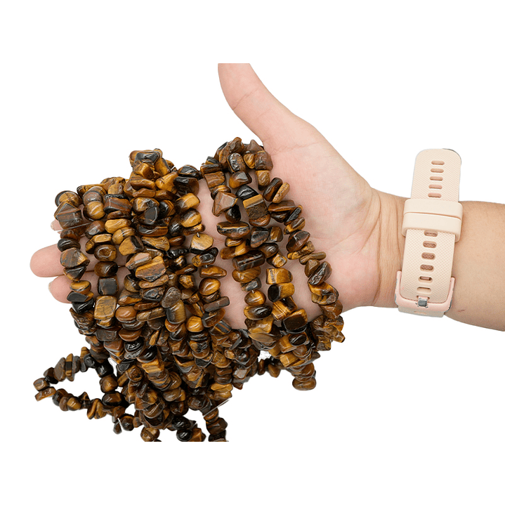 PIEDRA NATURAL GRANDE PICADA OJO DE TIGRE 8-12MM 2