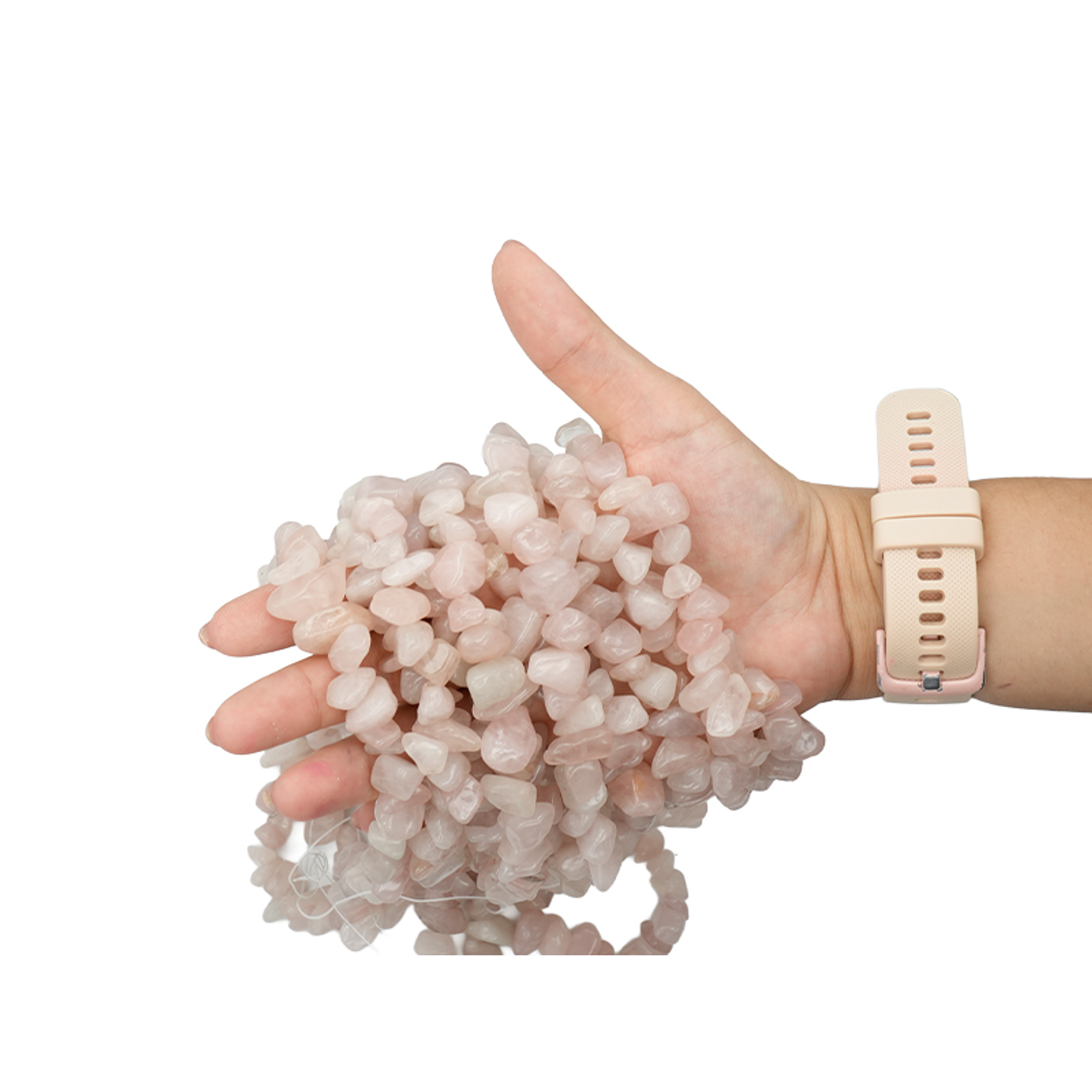 PIEDRA NATURAL GRANDE PICADA CUARZO ROSADO 8-12MM 2