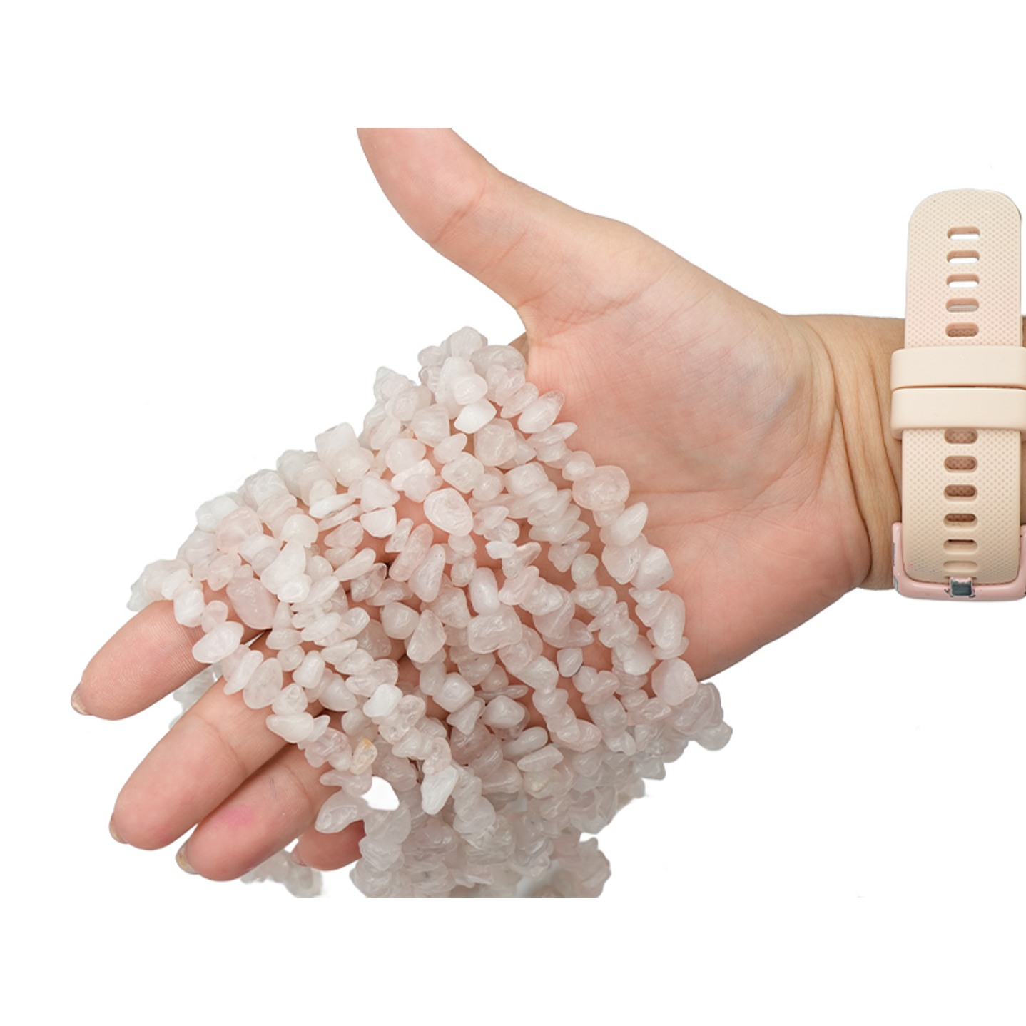 PIEDRA NATURAL PEQUEÑA PICADA CUARZO ROSADO 5-8MM 2