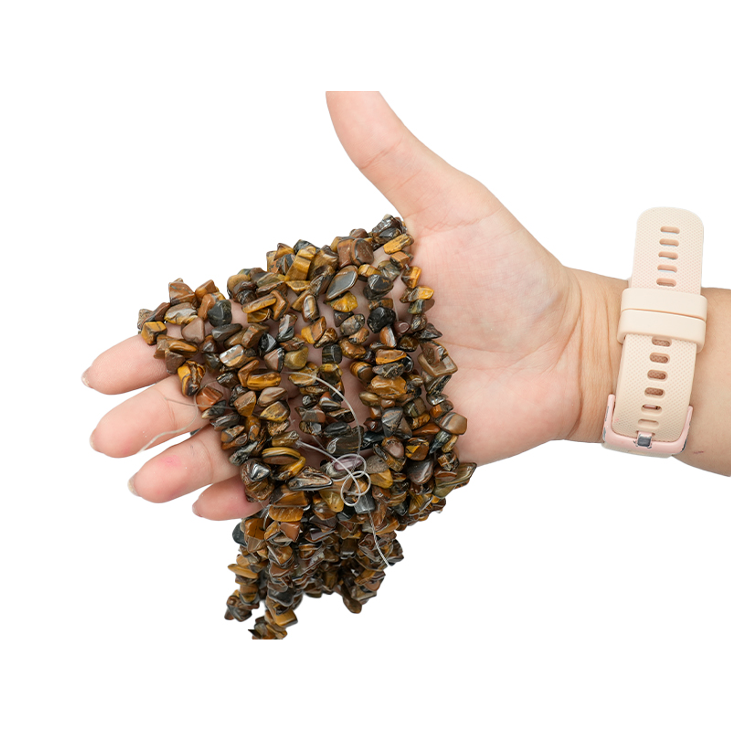 PIEDRA NATURAL PEQUEÑA PICADA OJO DE TIGRE 5-8MM 2