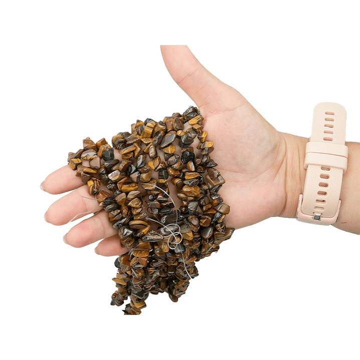 PIEDRA NATURAL PEQUEÑA PICADA OJO DE TIGRE 5-8MM 2