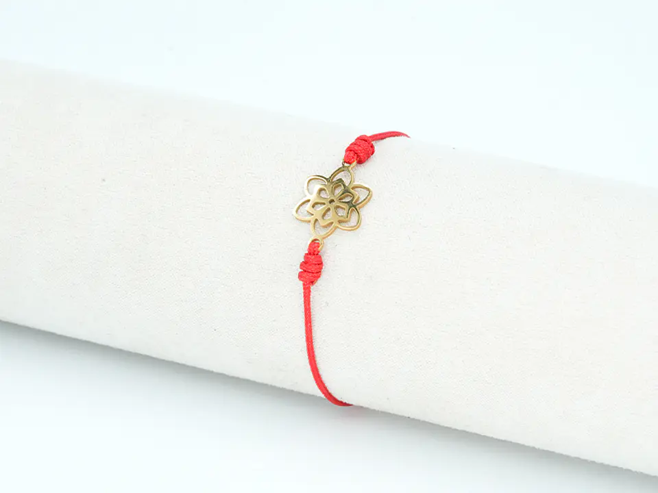 PULSERA DORADA ACERO CENTRO HILO  235 1