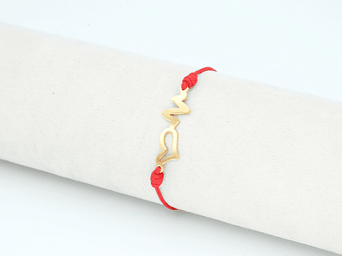 PULSERA DORADA ACERO CENTRO HILO 5318