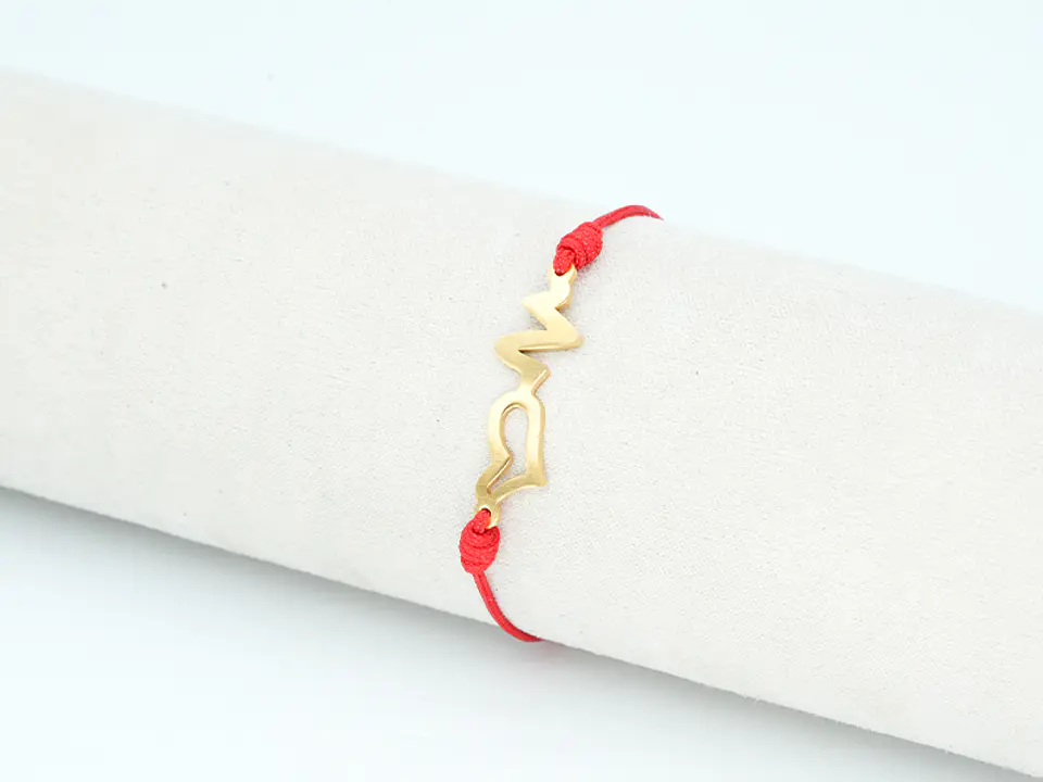PULSERA DORADA ACERO CENTRO HILO 5318 1