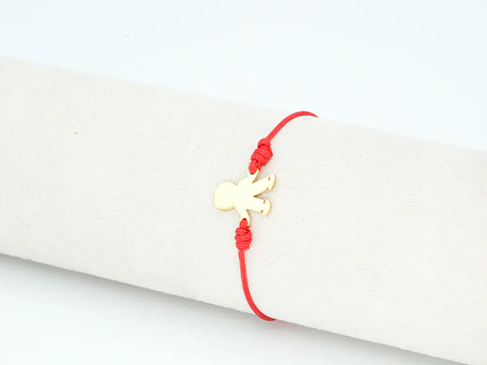 PULSERA DORADA ACERO CENTRO HILO 131 1