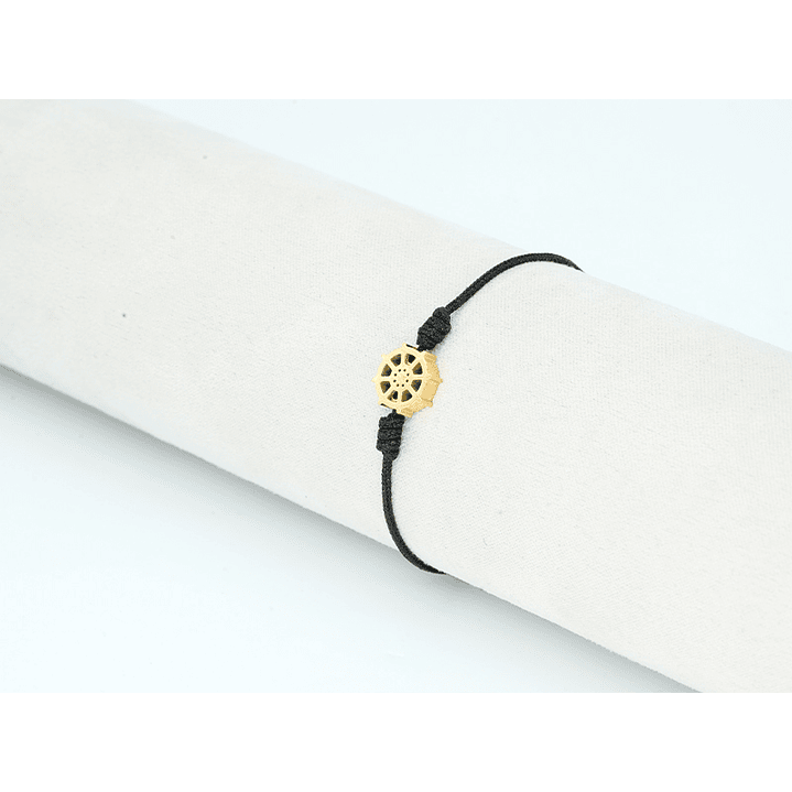 PULSERA DORADA ACERO CENTRO HILO 127 2