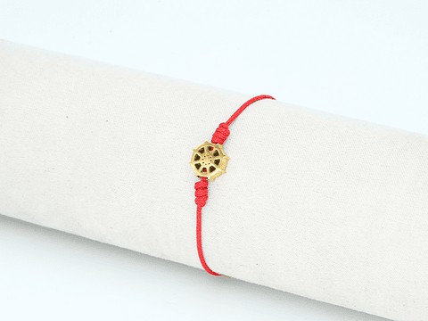 PULSERA DORADA ACERO CENTRO HILO 127