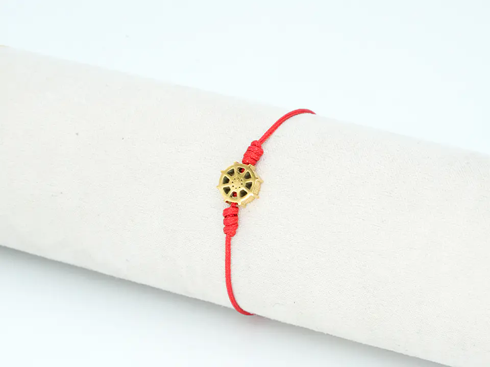 PULSERA DORADA ACERO CENTRO HILO 127 1