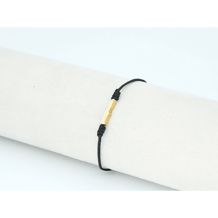 PULSERA DORADA ACERO CENTRO HILO 143 2