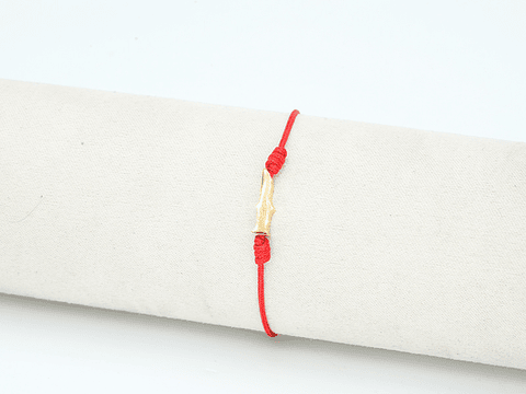 PULSERA DORADA ACERO CENTRO HILO 143