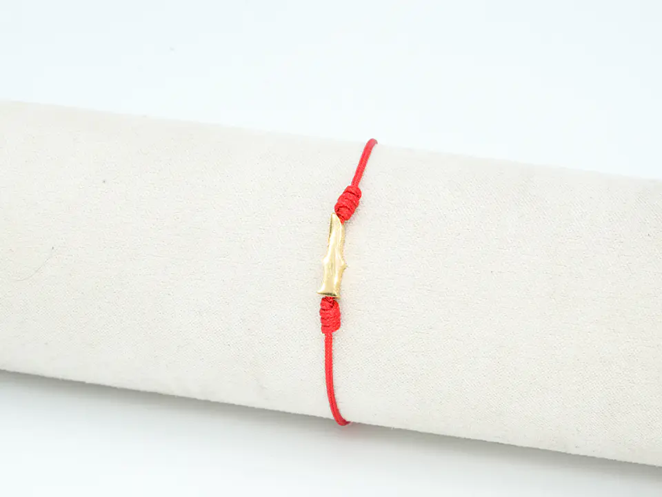 PULSERA DORADA ACERO CENTRO HILO 143 1