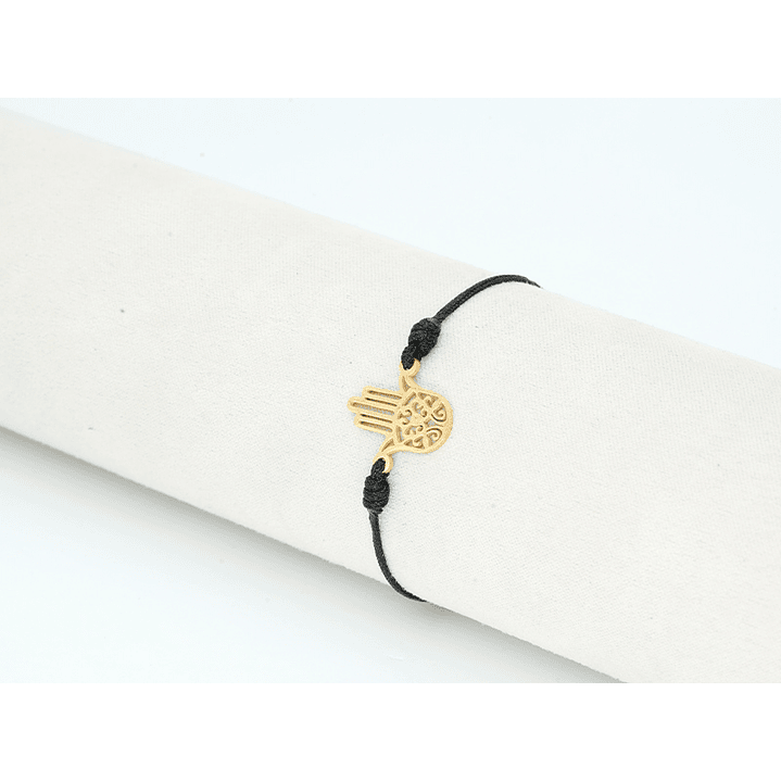 PULSERA DORADA ACERO CENTRO HILO 266 2