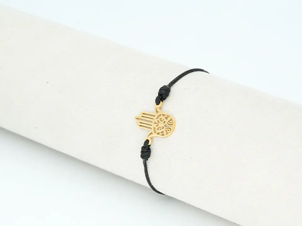 PULSERA DORADA ACERO CENTRO HILO 266 2