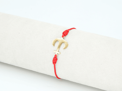 PULSERA DORADA ACERO CENTRO HILO 5318-14