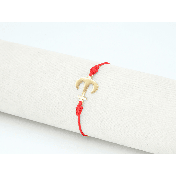 PULSERA DORADA ACERO CENTRO HILO 5318-14 1