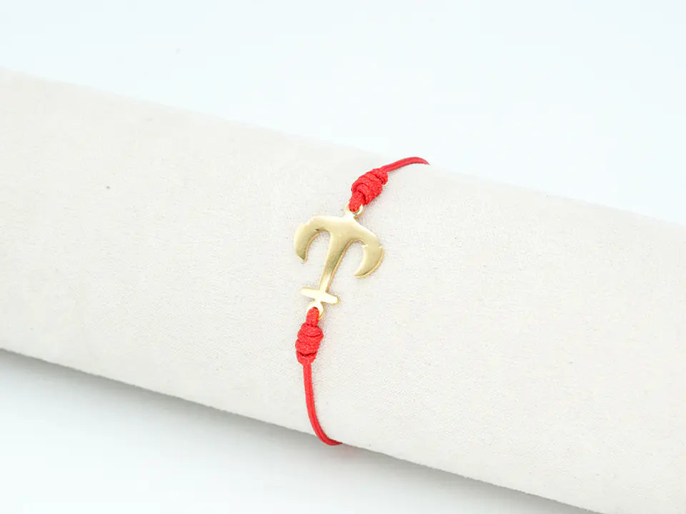 PULSERA DORADA ACERO CENTRO HILO 5318-14 1