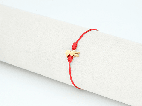 PULSERA DORADA ACERO CENTRO HILO 89