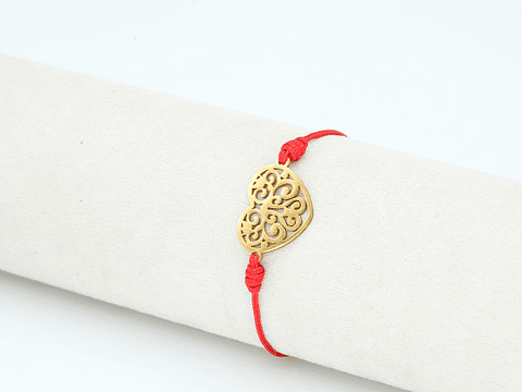 PULSERA DORADA ACERO CENTRO HILO 217