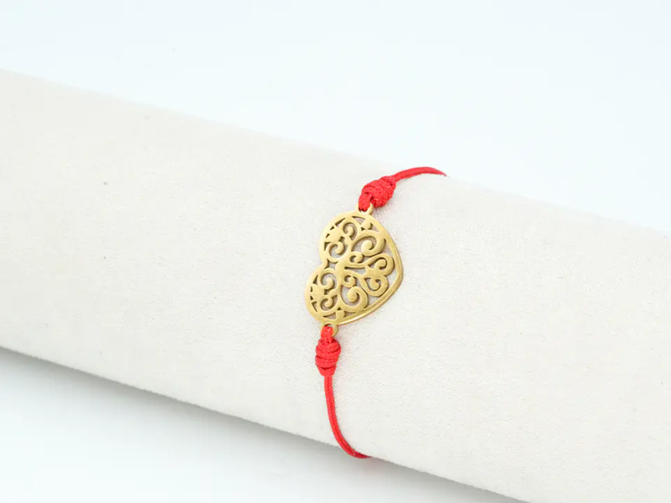 PULSERA DORADA ACERO CENTRO HILO 217 1
