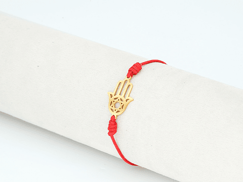 PULSERA DORADA ACERO CENTRO HILO 49