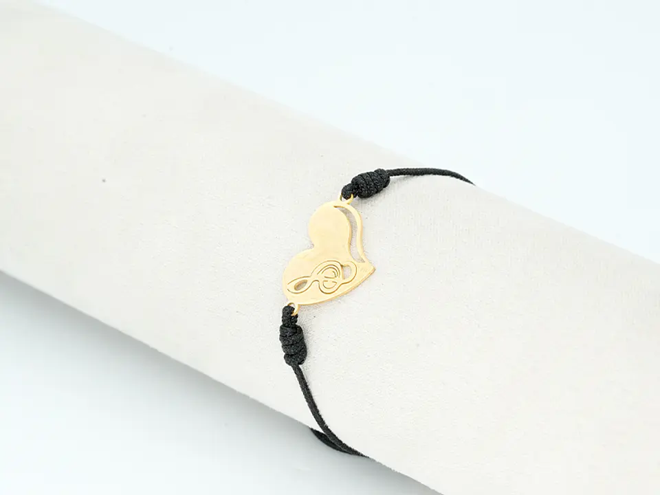 PULSERA DORADA ACERO CENTRO HILO 227 2