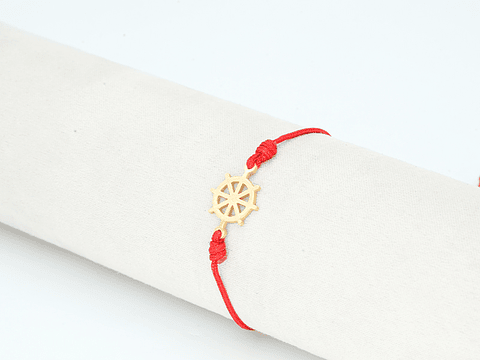 PULSERA DORADA ACERO CENTRO HILO 97