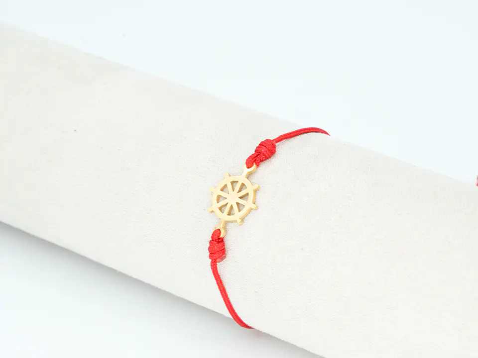PULSERA DORADA ACERO CENTRO HILO 97 1