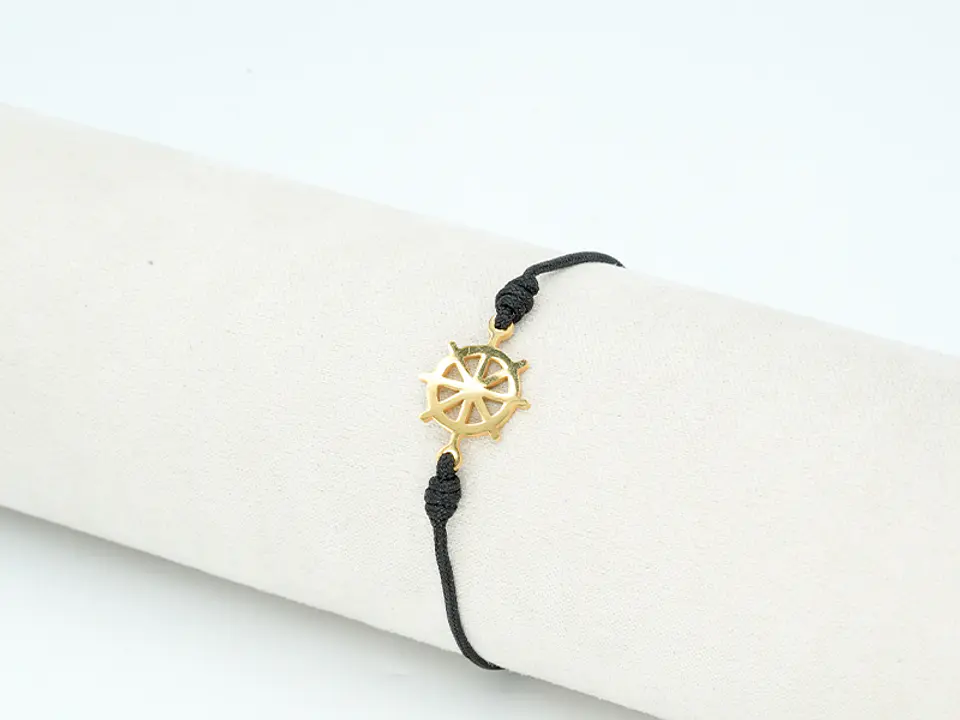 PULSERA DORADA ACERO CENTRO HILO 97 2