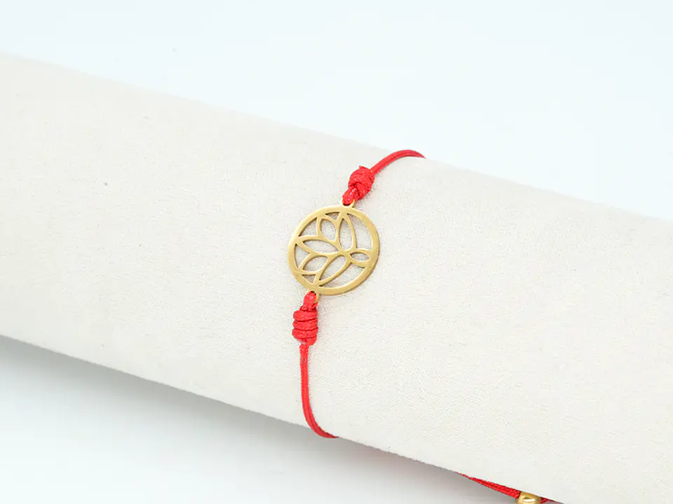 PULSERA DORADA ACERO CENTRO HILO 210 1