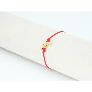 PULSERA DORADA ACERO CENTRO HILO 145