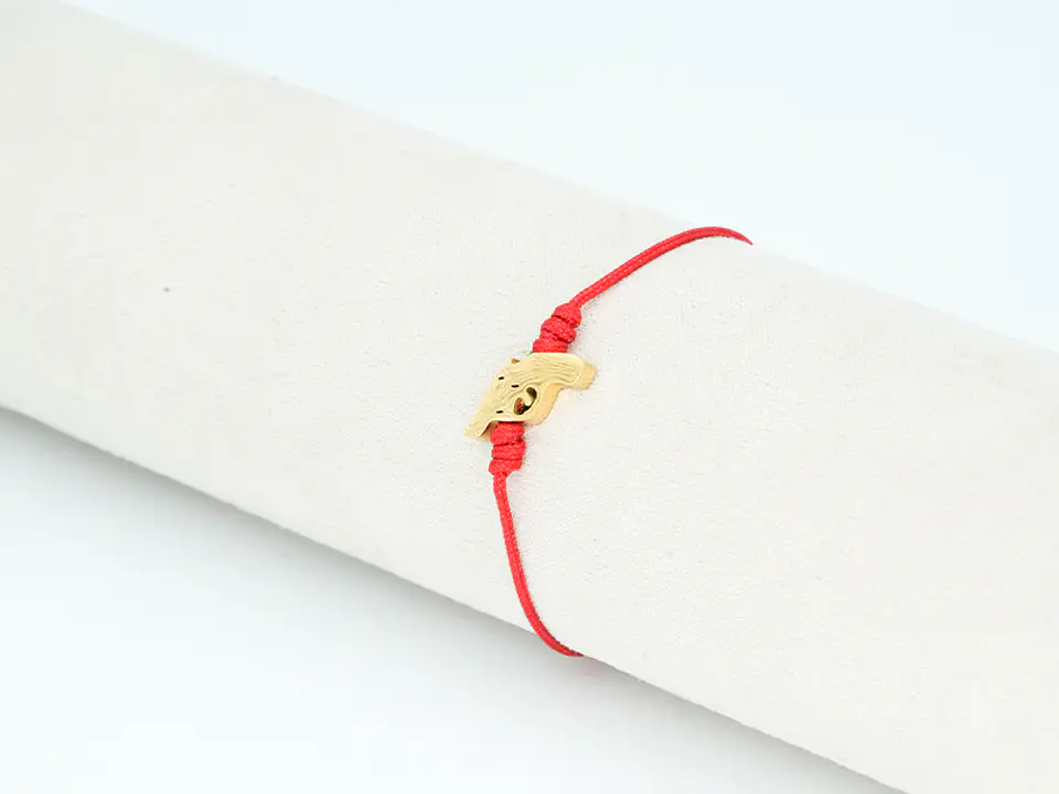 PULSERA DORADA ACERO CENTRO HILO 145 1