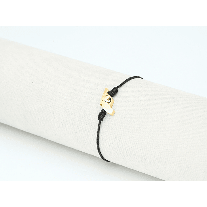 PULSERA DORADA ACERO CENTRO HILO 145 2