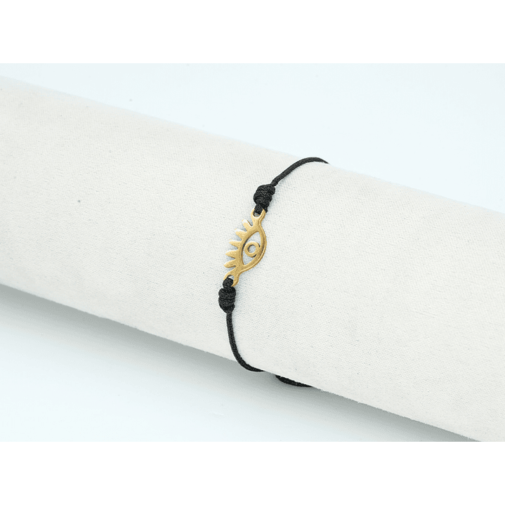 PULSERA DORADA ACERO CENTRO HILO 234 2