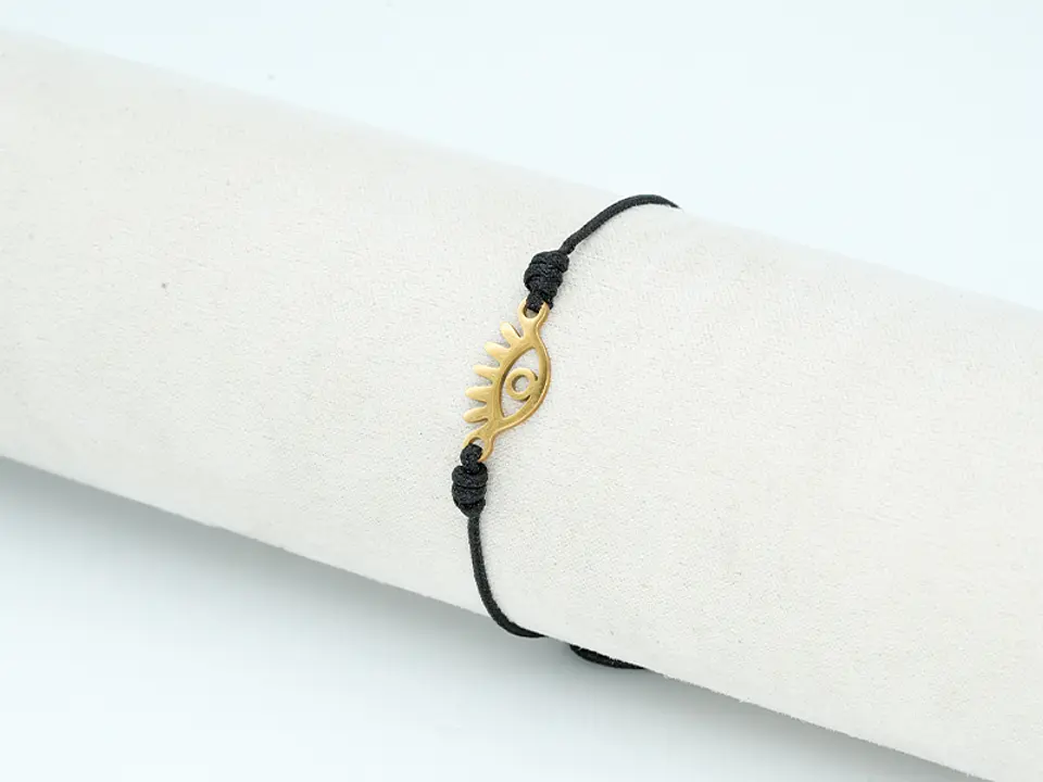 PULSERA DORADA ACERO CENTRO HILO 234 2