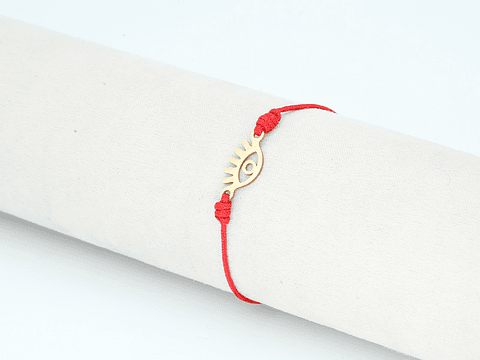 PULSERA DORADA ACERO CENTRO HILO 234