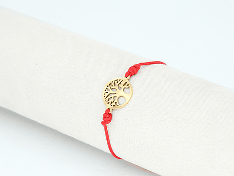 PULSERA DORADA ACERO CENTRO HILO 48