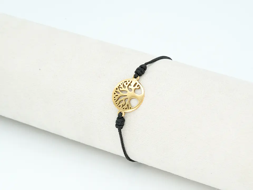 PULSERA DORADA ACERO CENTRO HILO 48 2