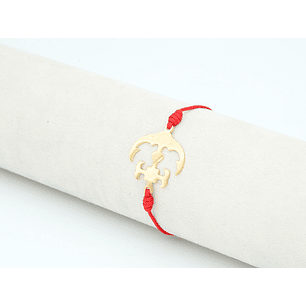 PULSERA DORADA ACERO CENTRO HILO 12