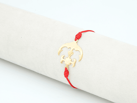 PULSERA DORADA ACERO CENTRO HILO 12