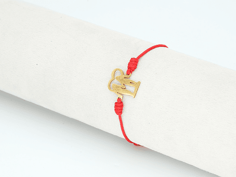 PULSERA DORADA ACERO CENTRO HILO 204