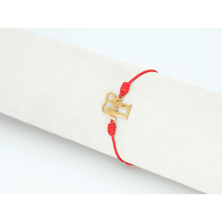 PULSERA DORADA ACERO CENTRO HILO 204 1